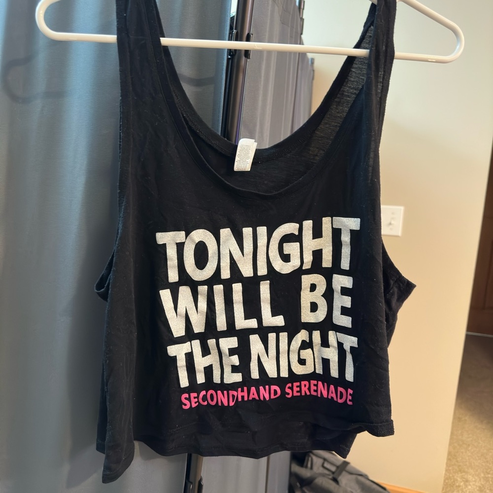 secondhand serenade crop top tank
